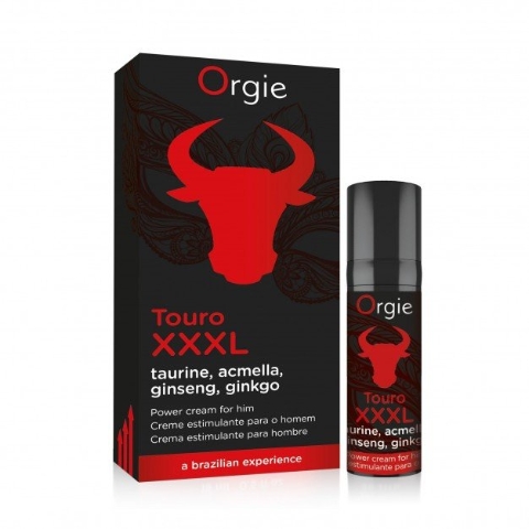 Orgie Touro XXXL Erection Cream 15 ml, erekční a zvětšující krém na penis