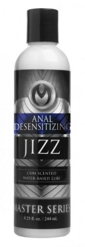 Master Series Jizz Anal Desensitizing Lube 244 ml, znecitlivující anální lubrikant s vůní a konzistencí spermatu