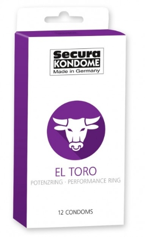 Secura El Toro Condoms 12 ks, latexové kondomy pro lepší erekci
