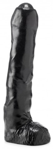 HardToys Bobby, černé vinylové dildo 28 x 6 cm