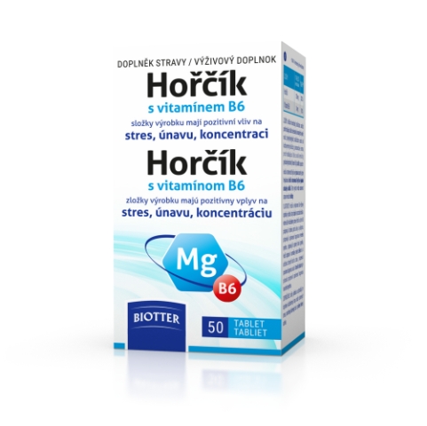Biotter Hořčík 125 mg s vitamínem B6 (50 tbl.)
