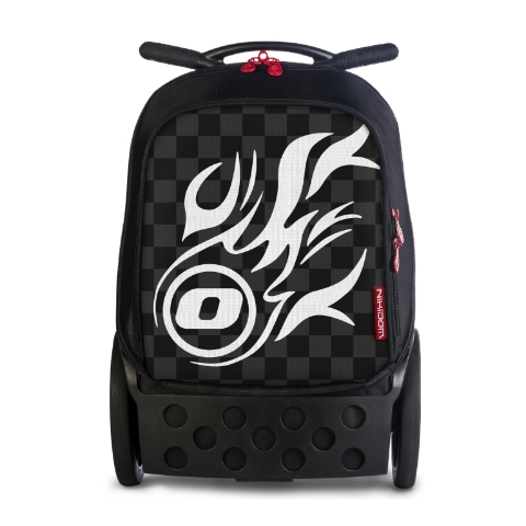 Školní a cestovní taška na kolečkách Nikidom Roller White Fire