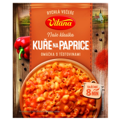 Vitana Rychlá večeře Kuře na paprice omáčka s těstovinami 167g