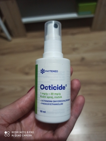 
Octicide 1mg/g+20mg/g kožní podání sprej, roztok 1x50ml