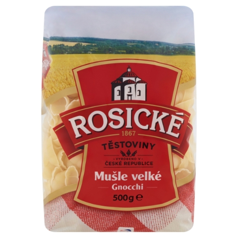 Rosické Těstoviny mušle velké Gnocchi 500g