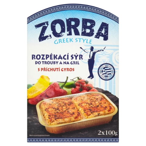 Zorba Rozpékací sýr do trouby a na gril s příchutí gyros 200g