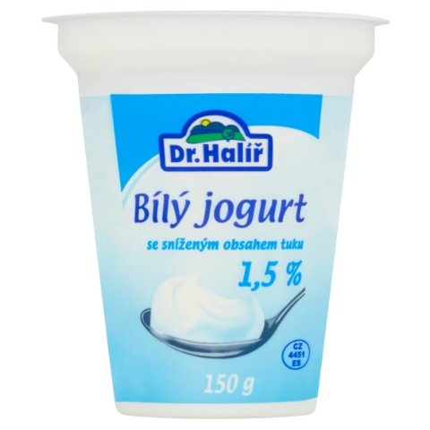 Dr.Halíř Bílý jogurt se sníženým obsahem tuku 1,5% 150g