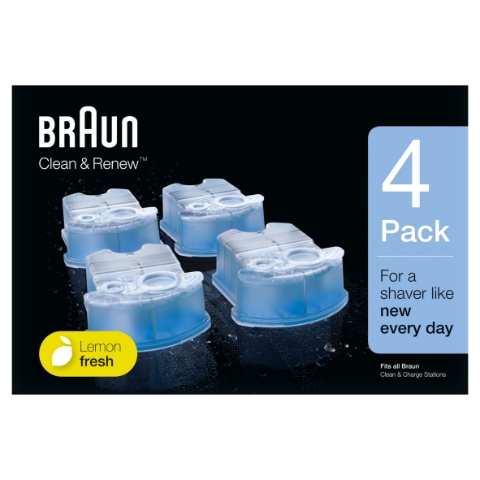 Braun Clean & Renew Kazety, Balení Po 4 ks, Kompatibilní Se Stanicemi Braun SmartCare A Clean&Charge