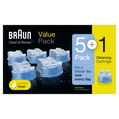 Braun Clean & Renew Kazety, Balení 5+1, Kompatibilní Se Stanicemi Braun SmartCare A Clean&Charge