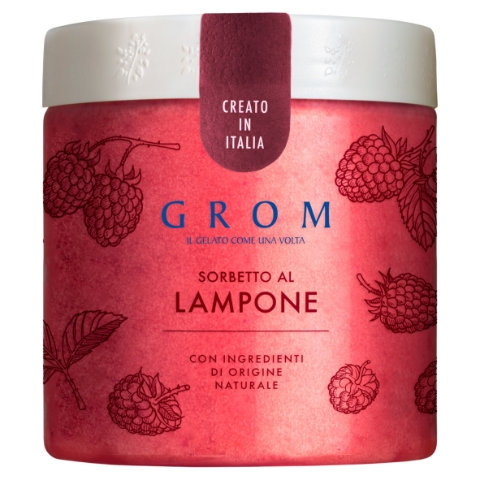 Grom Sorbet Malina italská zmrzlina v kelímku 460ml