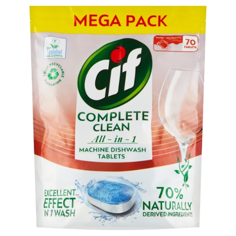 Cif All in 1 Regular Tablety do myčky nádobí 70 ks