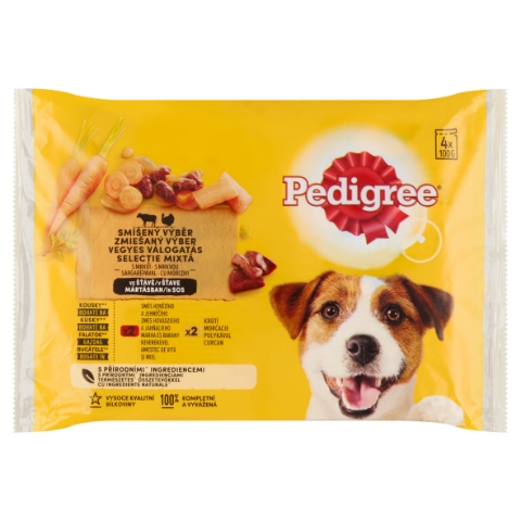 Pedigree Smíšený výběr s mrkví ve šťávě 4 x 100g (400g)