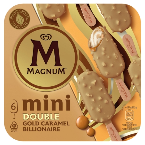Magnum Mini Caramel Gold Billionaire 6 x 55ml
