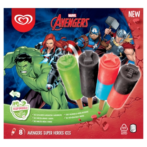Disney Avengers End Stamp zmrzlina 8 x 60ml