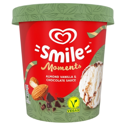 Algida Smile Vegan Almond Vanilla & Chocolate Pint 450ml
