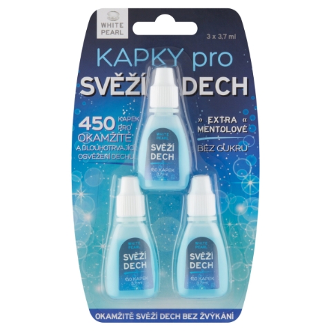 White Pearl Kapky pro svěží dech 3 x 3,7ml