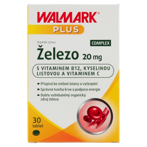 Walmark Plus Železo 20mg Complex 30 tablet 15,0g