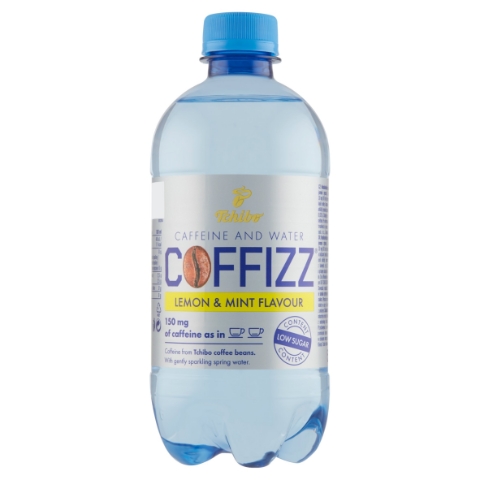 Tchibo Coffizz nealkoholický nápoj s kofeinem s příchutí citrónu a máty jemně sycený 500ml