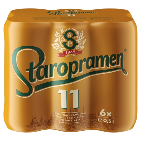 Staropramen 11 pivo ležák světlý 6 x 0,5l