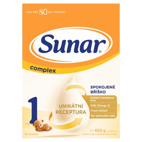 Sunar Complex 1 počáteční mléčná kojenecká výživa v prášku 2 x 300g (600g)
