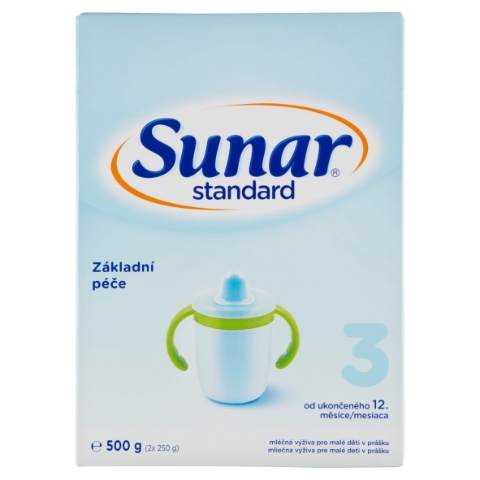 Sunar Standard 3 batolecí mléko 2 x 250g (500g)