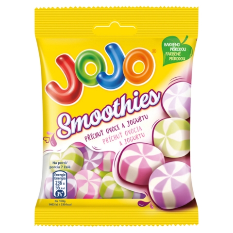 JOJO Smoothies želé bonbóny s jogurtovo-ovocnými příchutěmi 80g