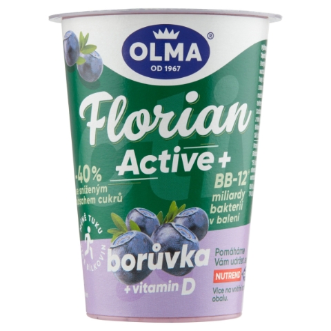Olma Florian Active+ jogurt se sníženým obsahem cukru 145g