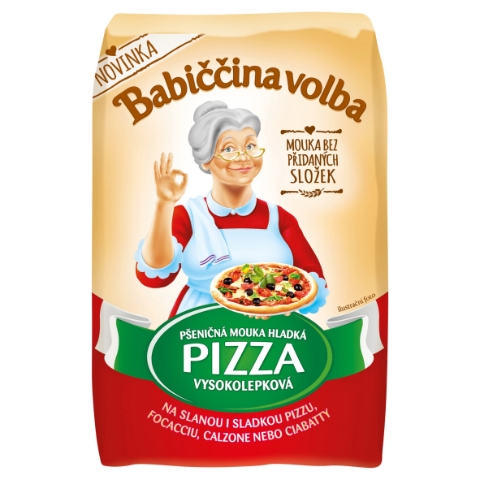 Babiččina Volba Pšeničná mouka hladká pizza vysokolepková 1kg