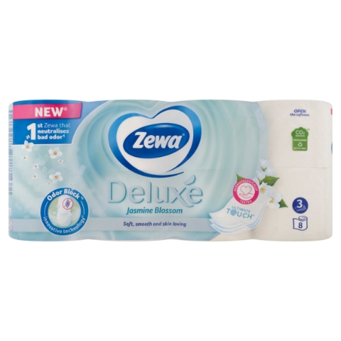 Zewa Deluxe Jasmine Blossom toaletní papír 3 vrstvý 8 rolí