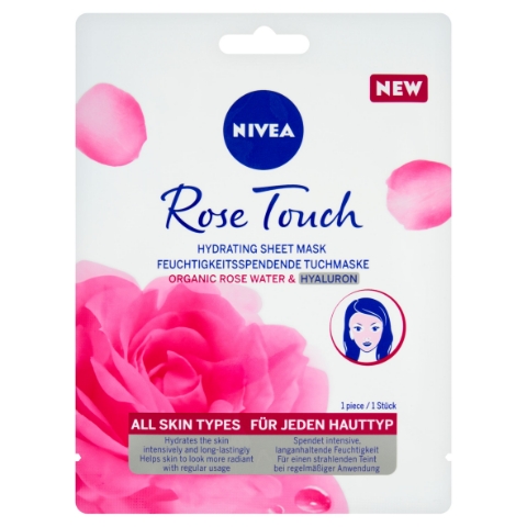 Nivea Rose Touch 10minutová hydratační textilní maska 1 ks