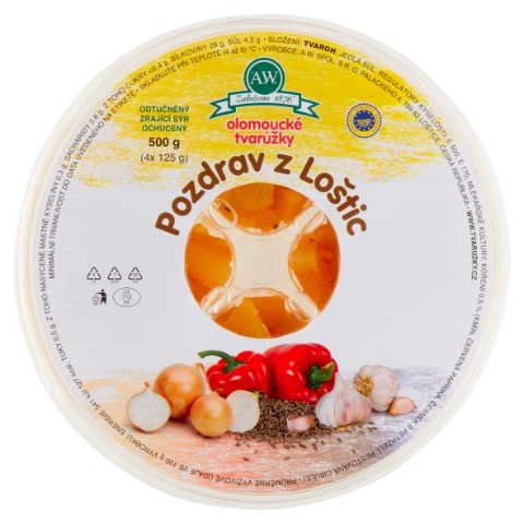 A.W. Olomoucké tvarůžky pozdrav z Loštic 500g
