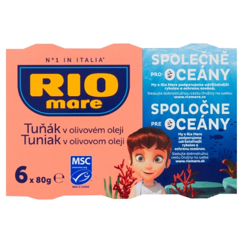 Rio Mare Tuňák v olivovém oleji 6 x 80g