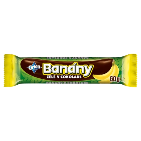 ORION BANÁNY želé tyčinka v hořké čokoládě 60g