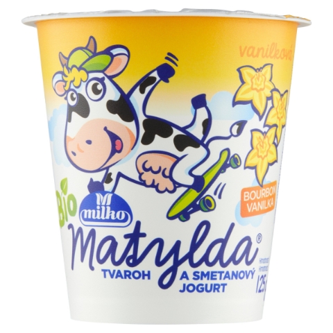 Milko Matylda Bio tvaroh a smetanový jogurt vanilková 125g