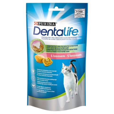 PURINA Dentalife Cat s lososem, 40g