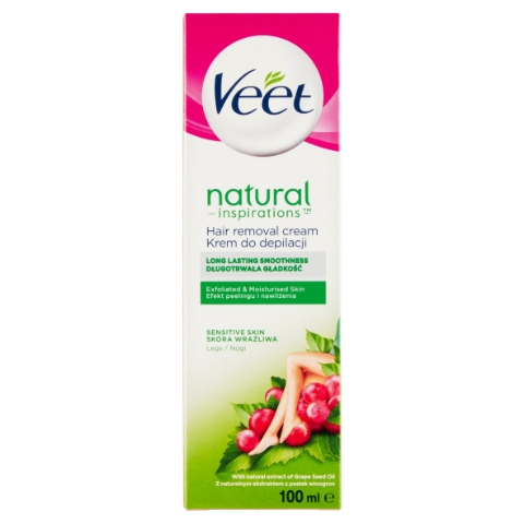 Veet Natural Inspirations Depilační krém na nohy pro citlivou pokožku 100ml