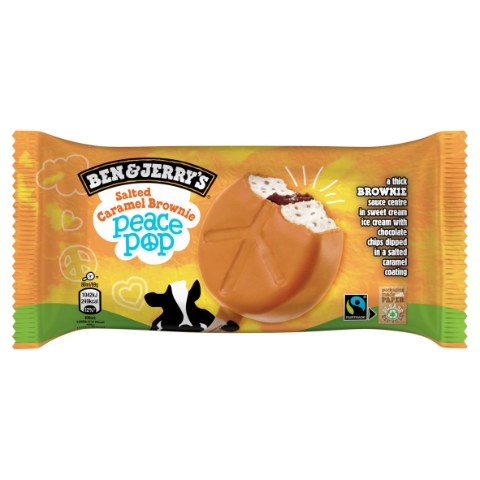 Ben & Jerry's Salted Caramel Brownie Peace Pop 80ml