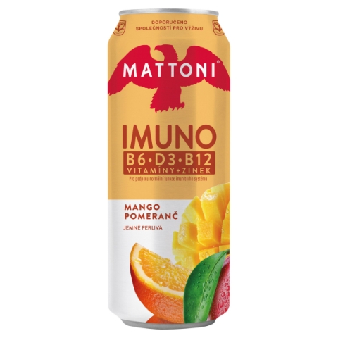 Mattoni Imuno mango pomeranč jemně perlivá 0,5l 