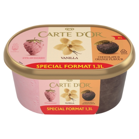 Carte d'Or Strawberry Vanilla Chocolate & Orange Flavour 1300ml