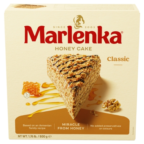 Marlenka Medový dort s vlašskými ořechy 800g