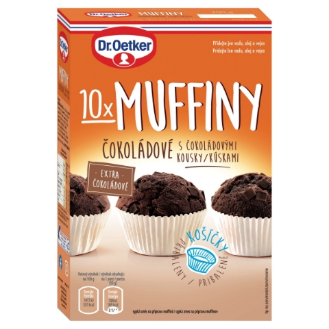 Dr. Oetker Muffiny čokoládové s čokoládovými kousky 300g