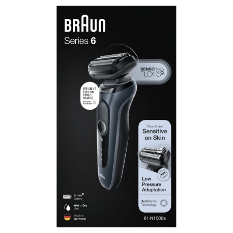Braun Series 6 61-N1000s Elektrický Holicí Strojek, Šedý