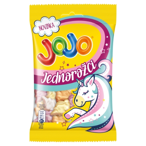 JOJO Jednorožci želé bonbóny s ovocnými příchutěmi 80g