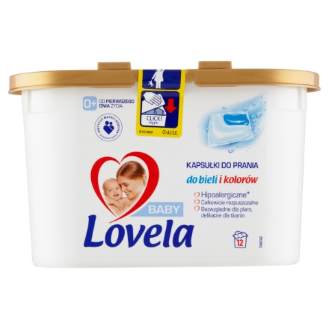 Lovela Baby Gelové kapsle na praní na bílé i barevné prádlo 12 praní 260,4g