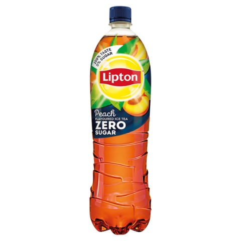 Lipton Zero Ice Tea Black ledový čaj s příchutí broskve 1,5l