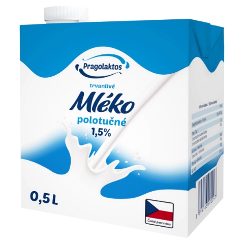 Pragolaktos Trvanlivé mléko polotučné 1,5% 0,5l