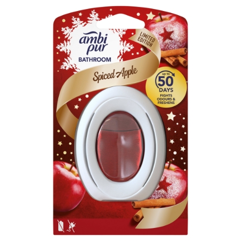 Ambi Pur Bathroom Nepřetržitý Osvěžovač Vzduchu, Bojuje S Pachy A Osvěžuje, Spiced Apple 1 Počet