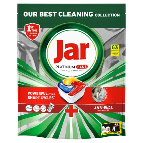 Jar Platinum Plus All In One Kapsle Do Automatické Myčky Nádobí Lemon, 63 ks