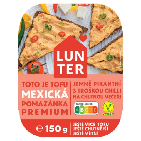 Lunter Tofu rostlinná pomazánka s paprikou a chilli 150g