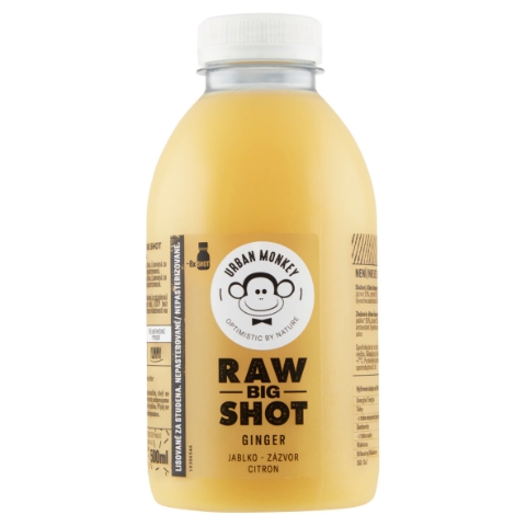Urban Monkey Raw Big Shot jablko zázvor citron 500ml